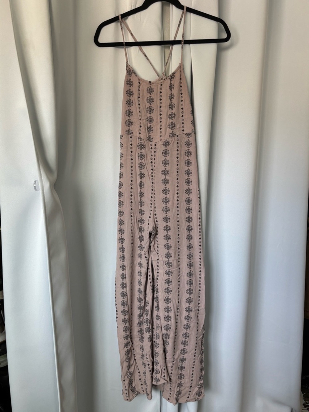 O'Neill Dusty Pink Boho Printed Spaghetti-Strap Jumpsuit
